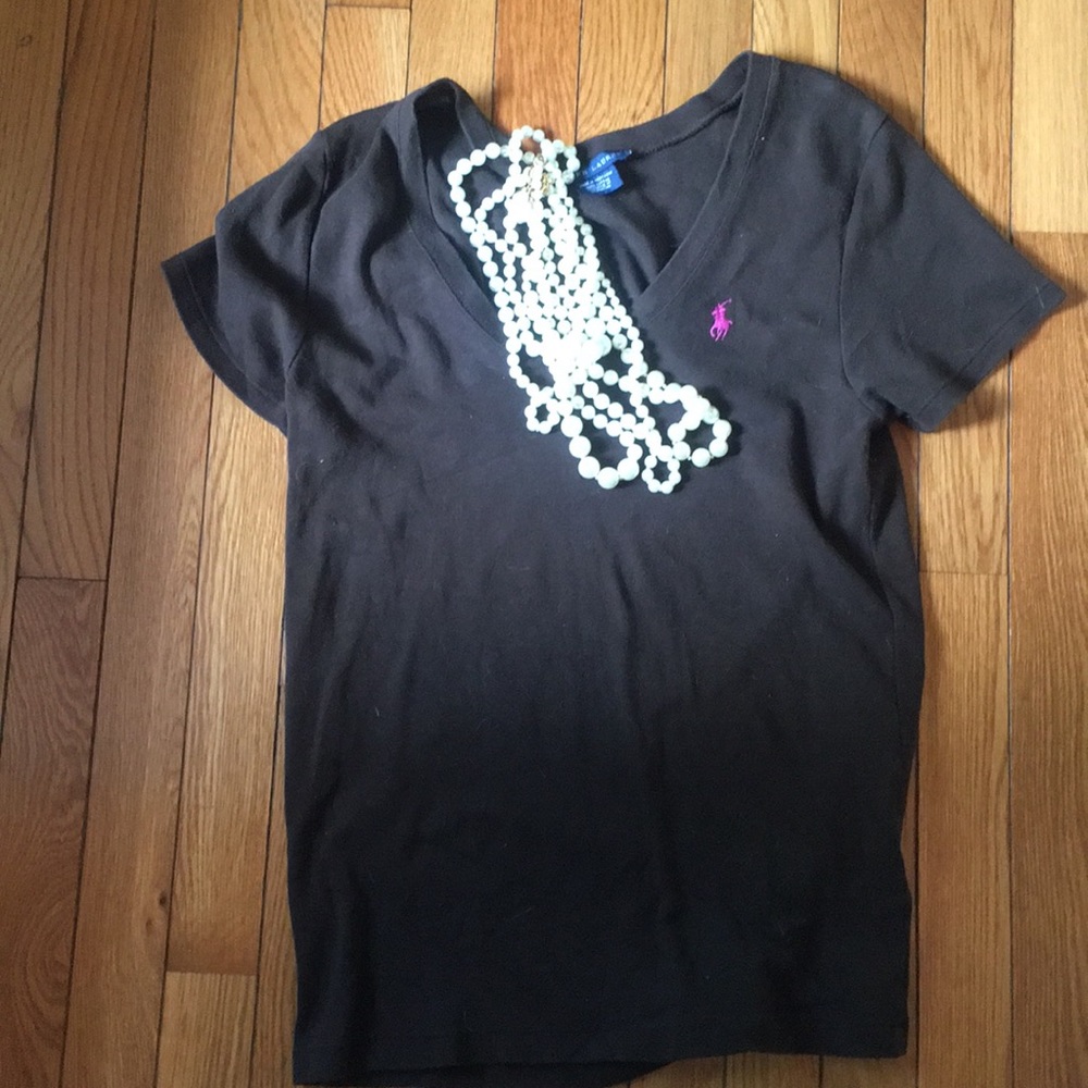 5️⃣for$25🍋 Brown Polo Ralph Lauren V Neck